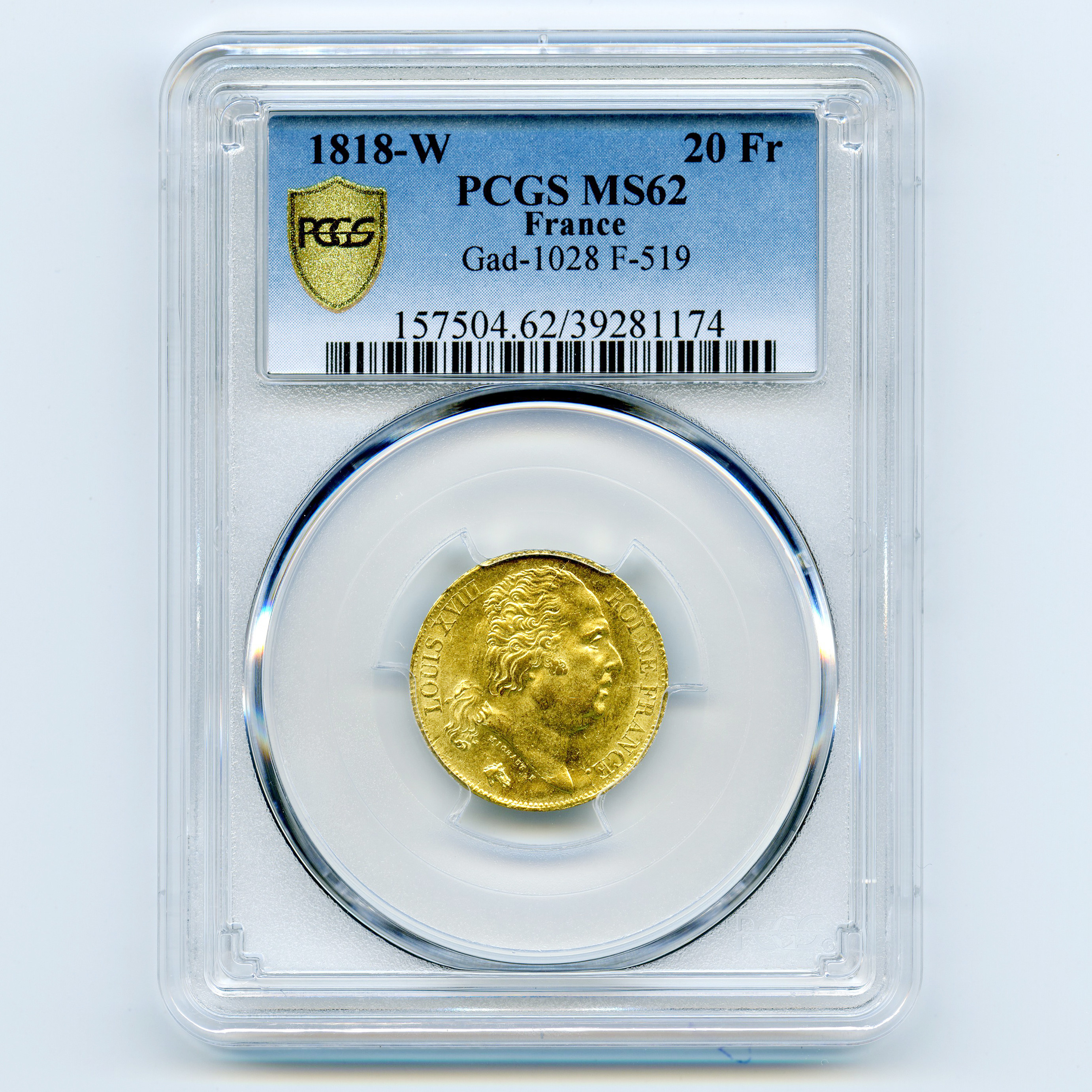 Louis XVIII - 20 Francs - 1818 W avers