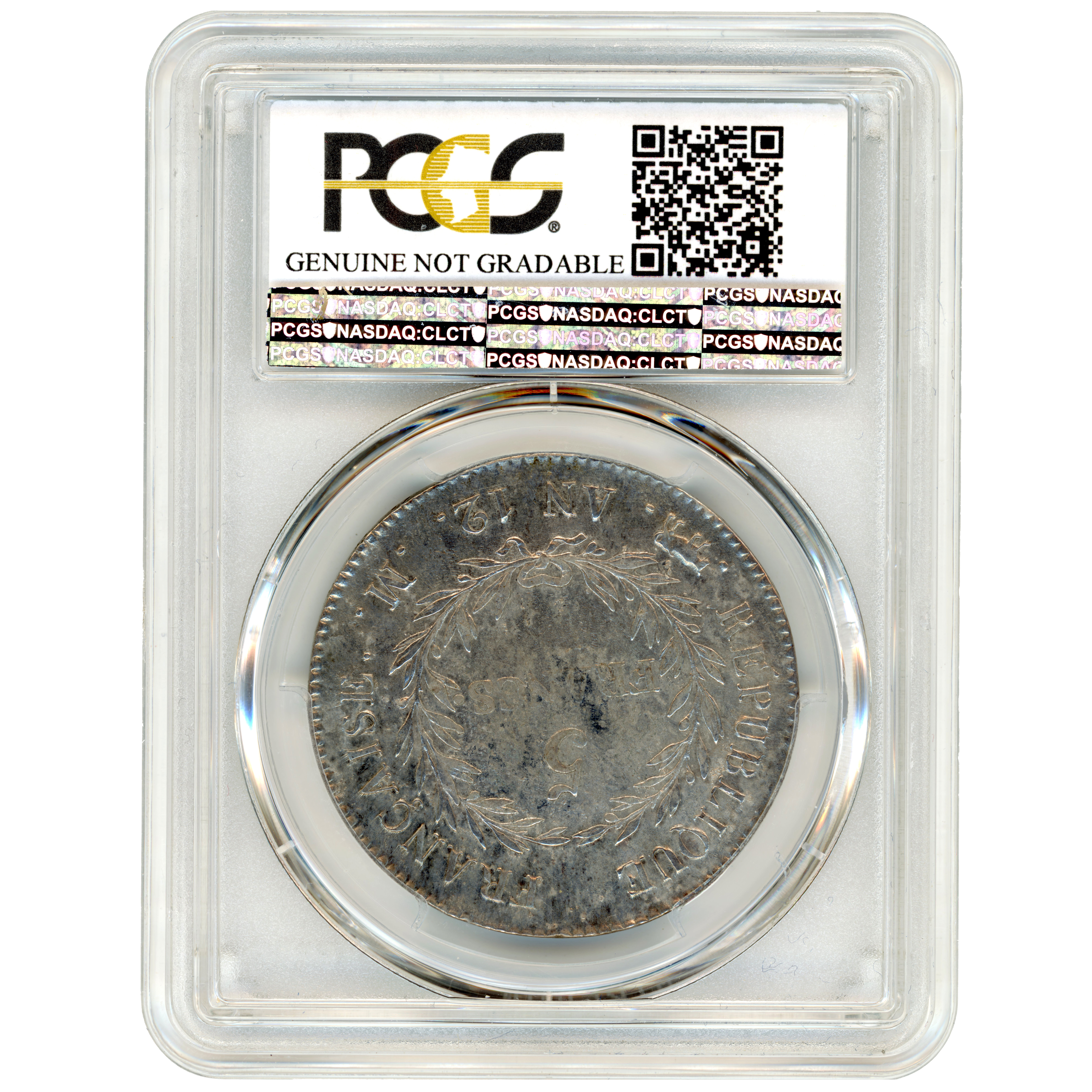 Le Consulat - 5 Francs - An 12 - Toulouse revers