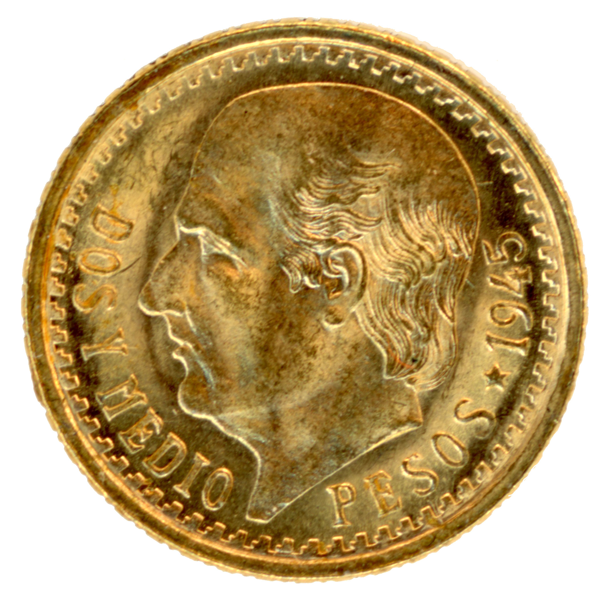 Mexique - 2,5 Pesos - 1945 avers