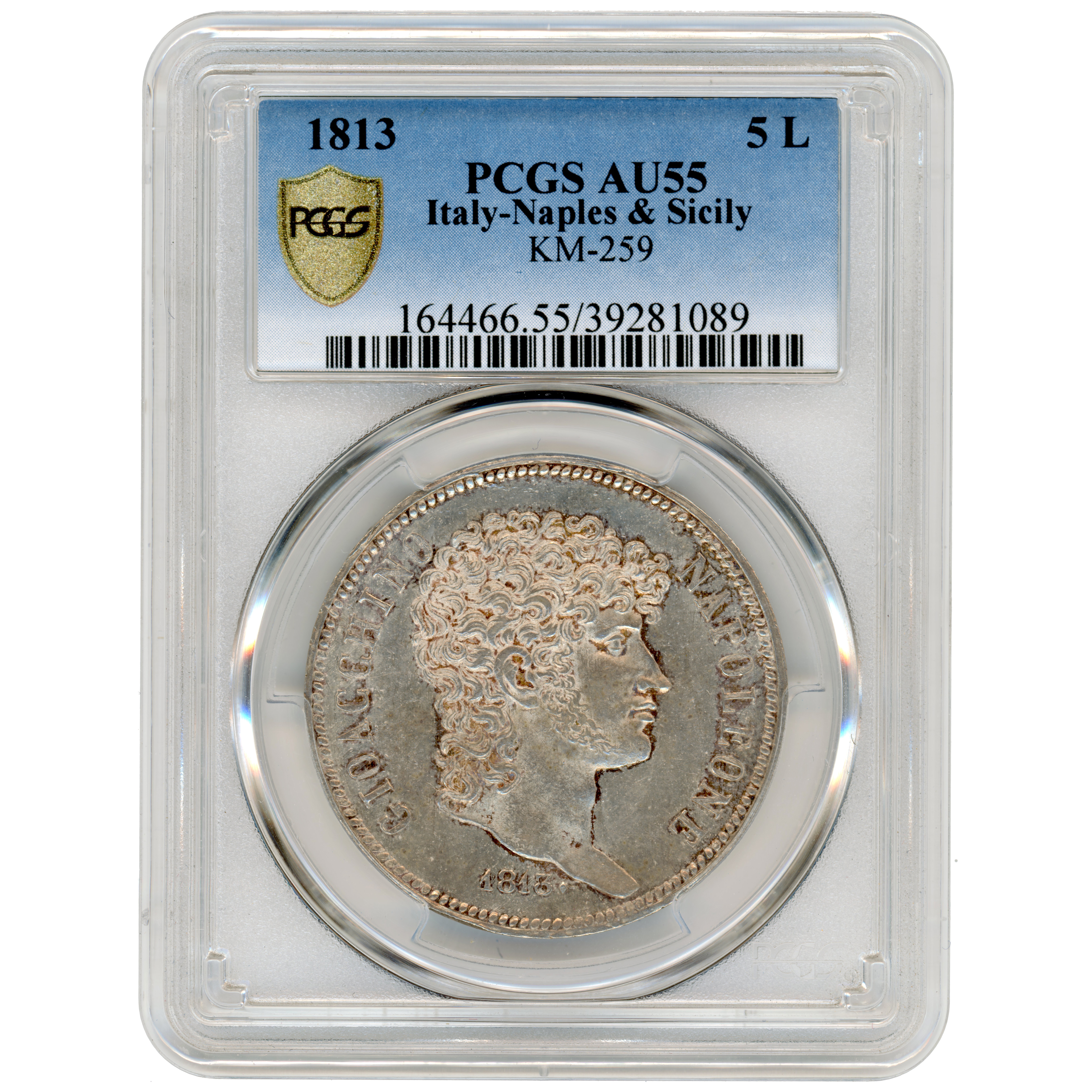 Italie - Joachim Murat - 5 Lire - 1813 avers