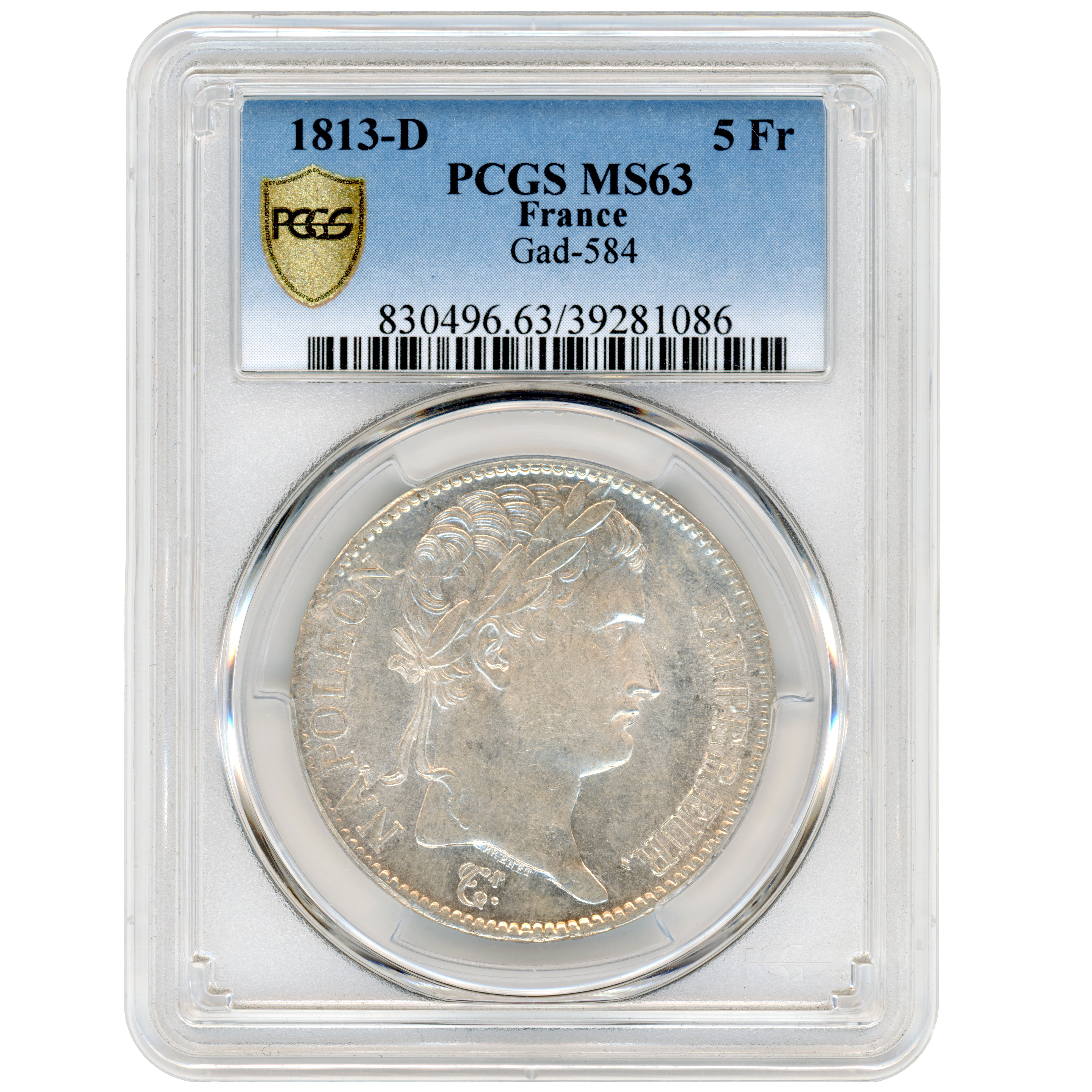 Napoléon Ier - 5 Francs - 1813 D avers