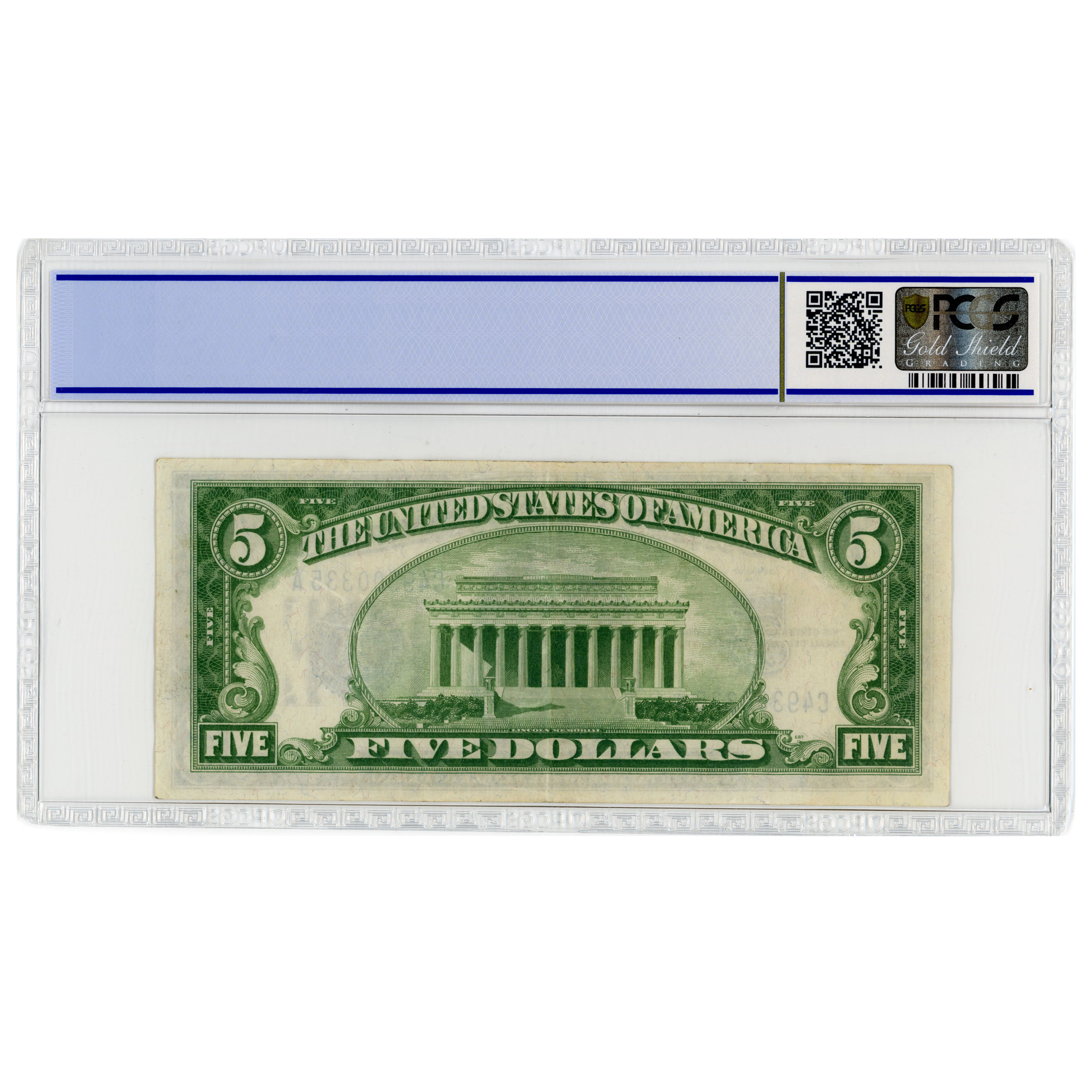 USA - 5 Dollars - C49300335 revers