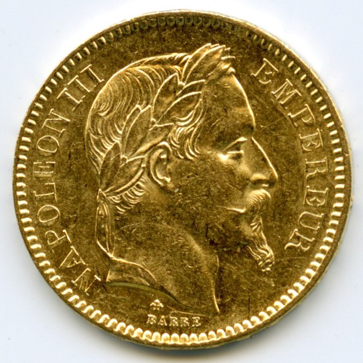 Napoléon III - 20 Francs - 1863 BB avers