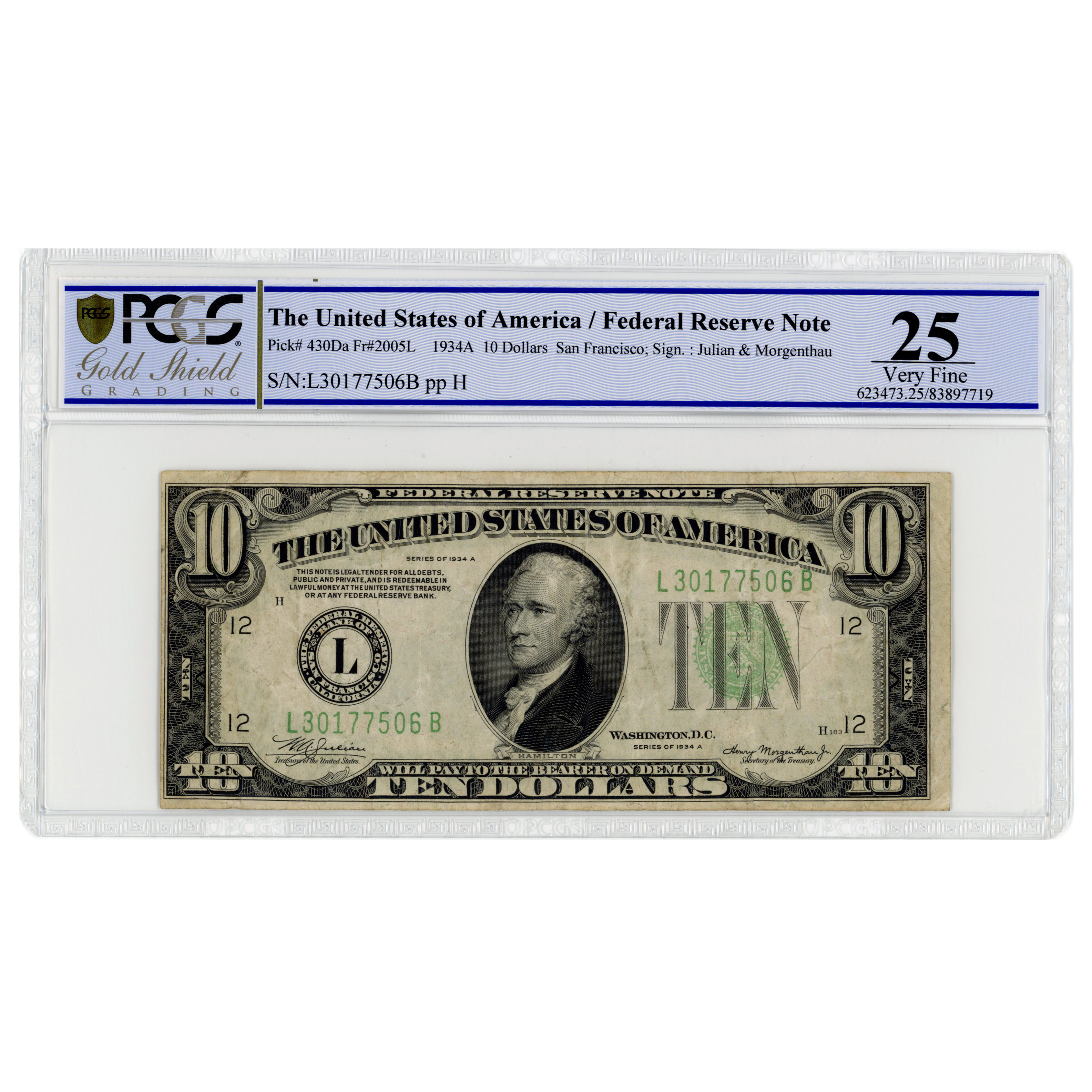 USA - 10 Dollars - L30177506B avers
