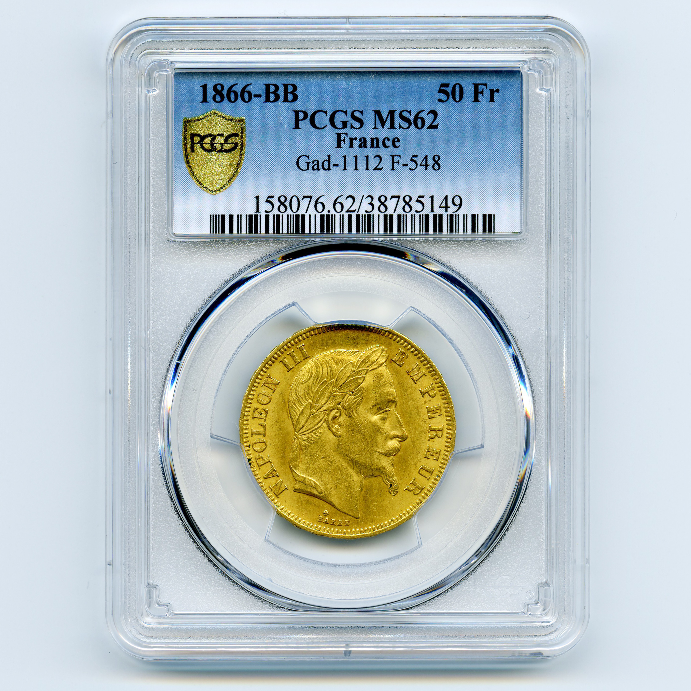 Napoléon III - 50 Francs - 1866 BB avers